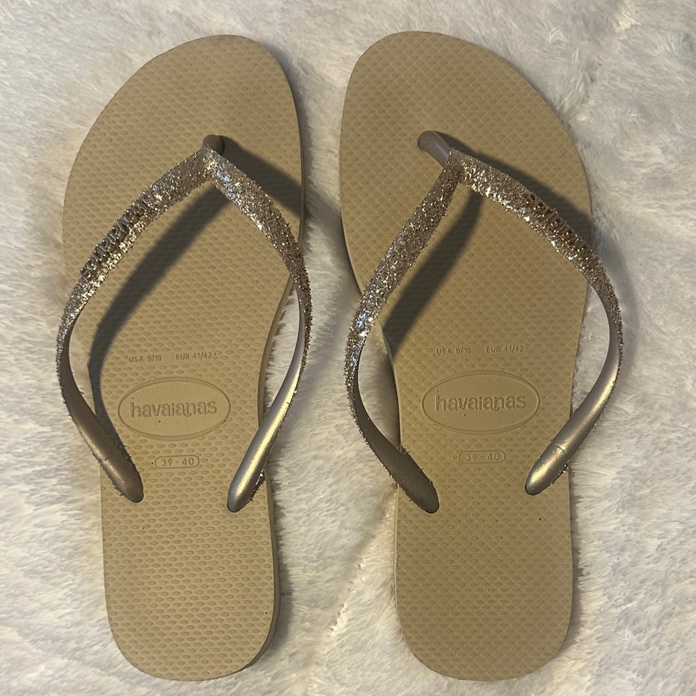 Havaianas Women's Sparkle Sandals - Gold